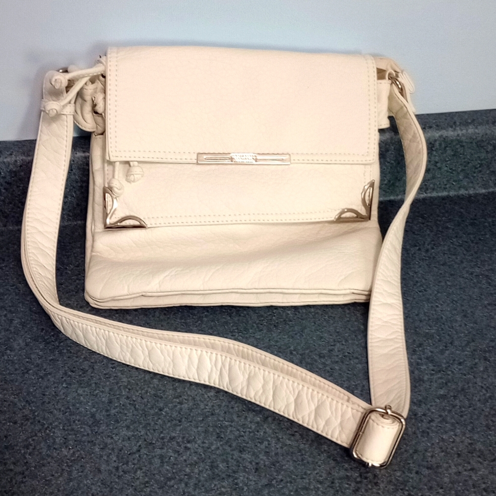 White double flap crossbody bag NWT